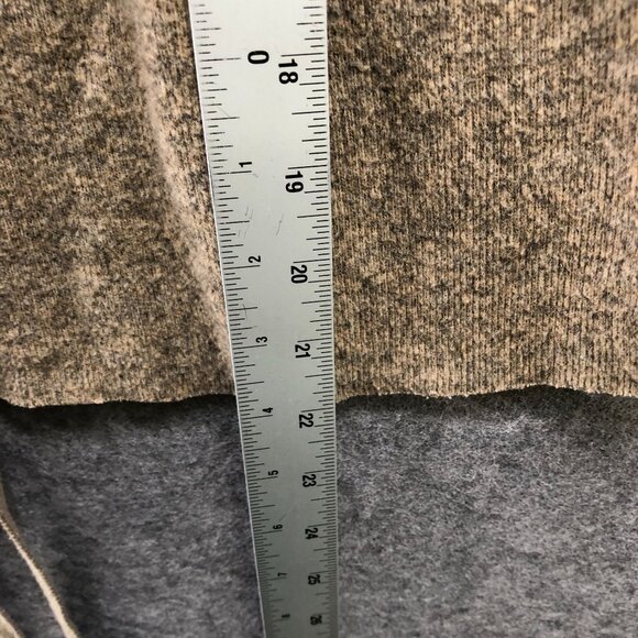 Zara Fleece Sleeveless Sweater Womens S Tan Turtleneck Heather Tie Waist - Picture 7 of 7